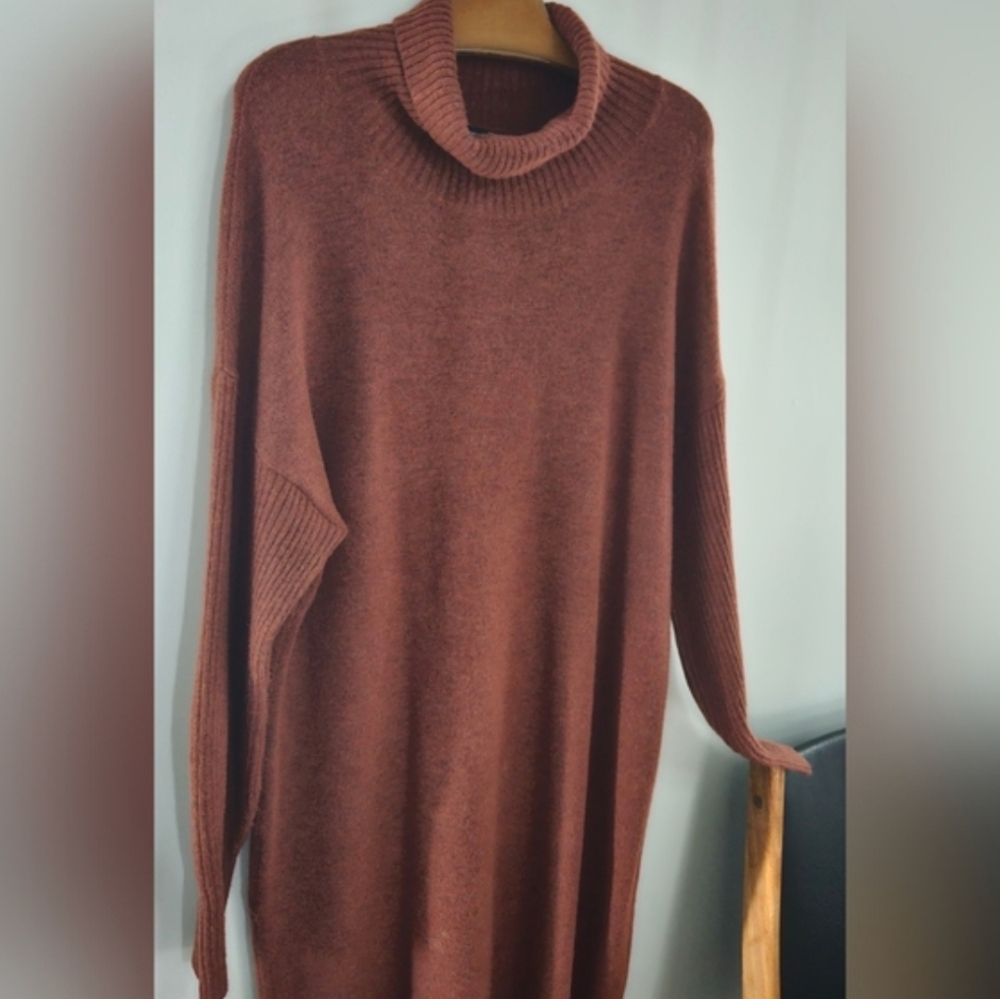 RW&CO. Long-SleevedTurtleneck Knit Sweater Dress - Picture 7 of 7